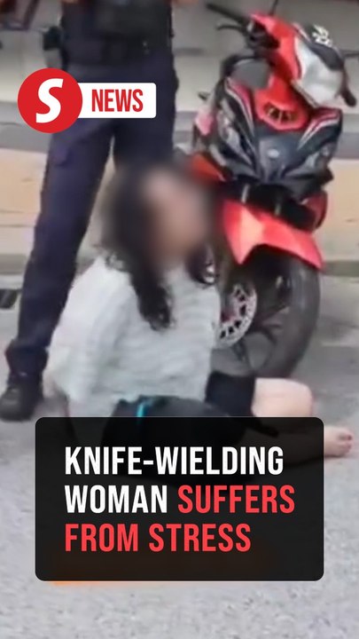 Woman who ran amok with knife suffers from stress, say Kajang cops