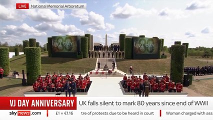 Sky News: The UK falls silent to mark the 80th anniversary of VJ Day and the end of the Second World War