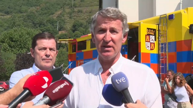 Feijóo muestra sus condolencias por las víctimas de los incendios