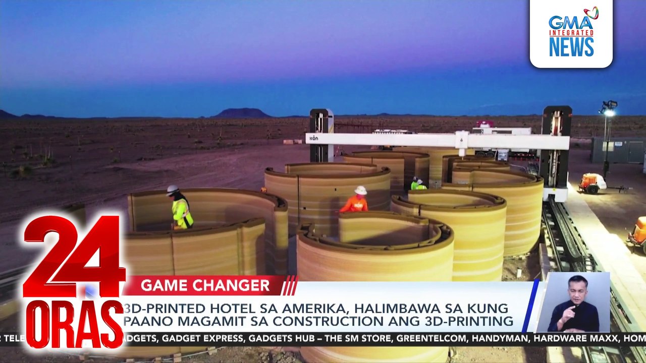 3D-printed hotel sa Amerika, halimbawa sa kung paano magamit sa construction ang 3D-printing | 24 Oras
