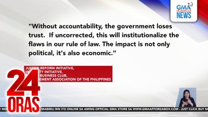Ilang business group, nanawagan sa SC na baligtarin ang desisyon nito sa impeachment case ni VP Sara Duterte | 24 Oras