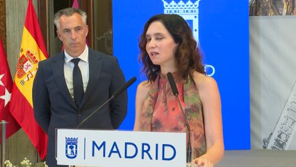 Ayuso dice que no tiene "ninguna información" del Gobierno sobre el reparto de menores
