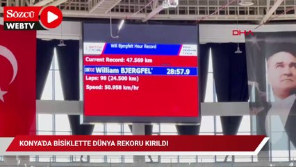 Konya'da bisiklette dünya rekoru kırıldı