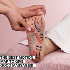 The perfect foot massage with guiding arrows! 💆💯