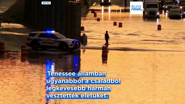 Halálos áldozatai is vannak a heves esőzéseknek az Egyesült Államokban