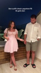 Fenerbahçe'nin  attığı goller nedeniyle, erkek arkadaşıyla bir türlü outfit check yapamayan kadın