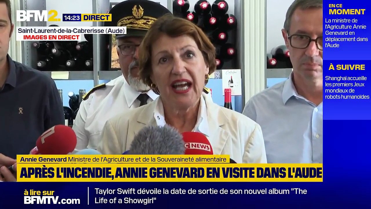 Incendie dans l'Aude : L'Etat débloque un fonds d'urgence de 8 millions d'euros pour les agriculteurs sinistrés, en majorité des viticulteurs - VIDEO