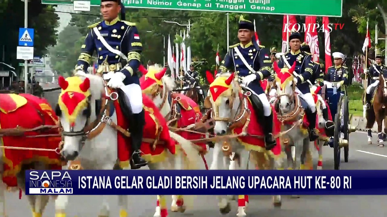 Atraksi Jet Tempur dan Kirab Bendera Merah Putih Meriahkan Gladi Bersih HUT ke-80 RI | SAPA MALAM