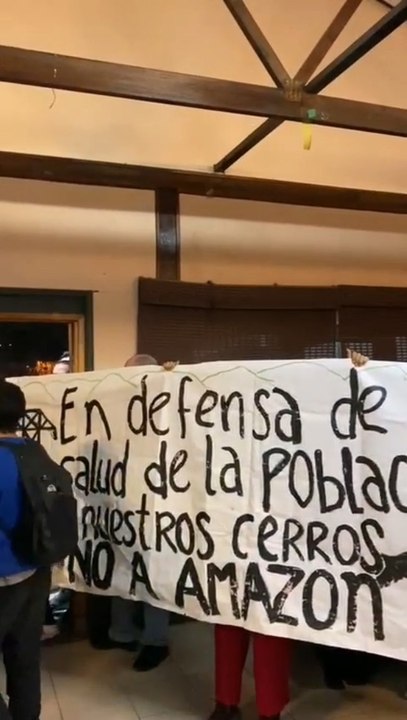 Protesta de vecinos de La Pincoya contra Amazon