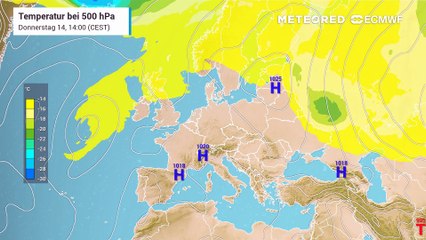 In rund 5 km Höhe formen Hochs und Tiefs das große Wetterkino über Europa – und bestimmen, wie das Ferienwetter in Deutschland weitergeht. Wer macht das Rennen: Sommer-Sonne oder Schauer-Stress?