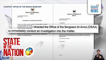 Staff ni Sen. Padilla na si Nadia Montenegro, iniimbestigahan sa paggamit umano ng marijuana sa Senado | SONA