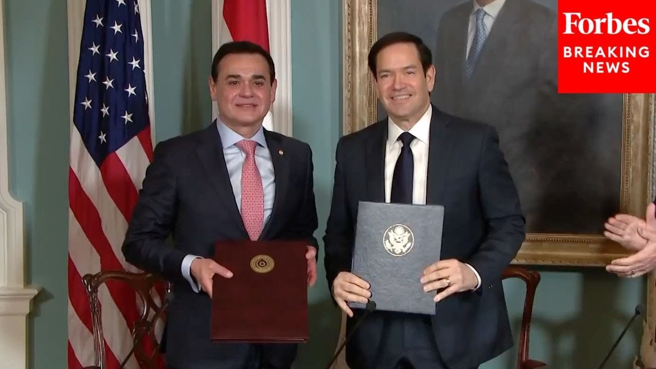 Marco Rubio Signs Memorandum Of Understanding With Paraguay's FM On Deterring Illegal Immigration