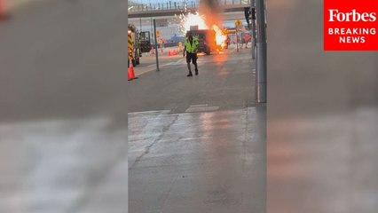 Van Explodes Outside Hartfield-Jackson Airport In Atlanta, Georgia