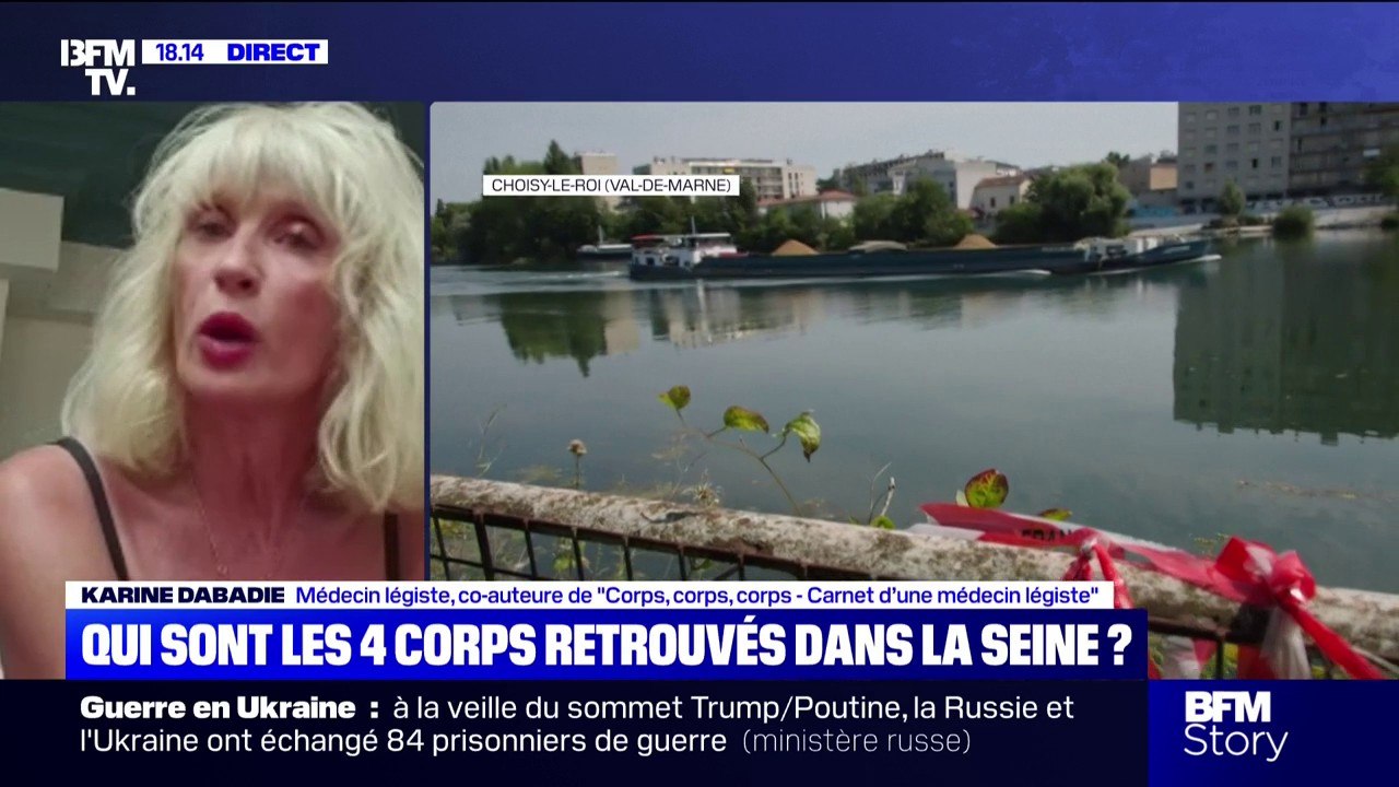 Corps retrouvés dans la Seine à Choisy-le-Roi: "Même sur un corps abîmé, on va pouvoir dire s'il s'agit d'un meurtre ou d'un décès par noyade", indique Karine Dabadie, médecin légiste