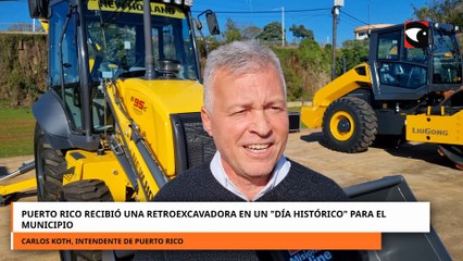 Puerto Rico recibió una retroexcavadora para el municipio