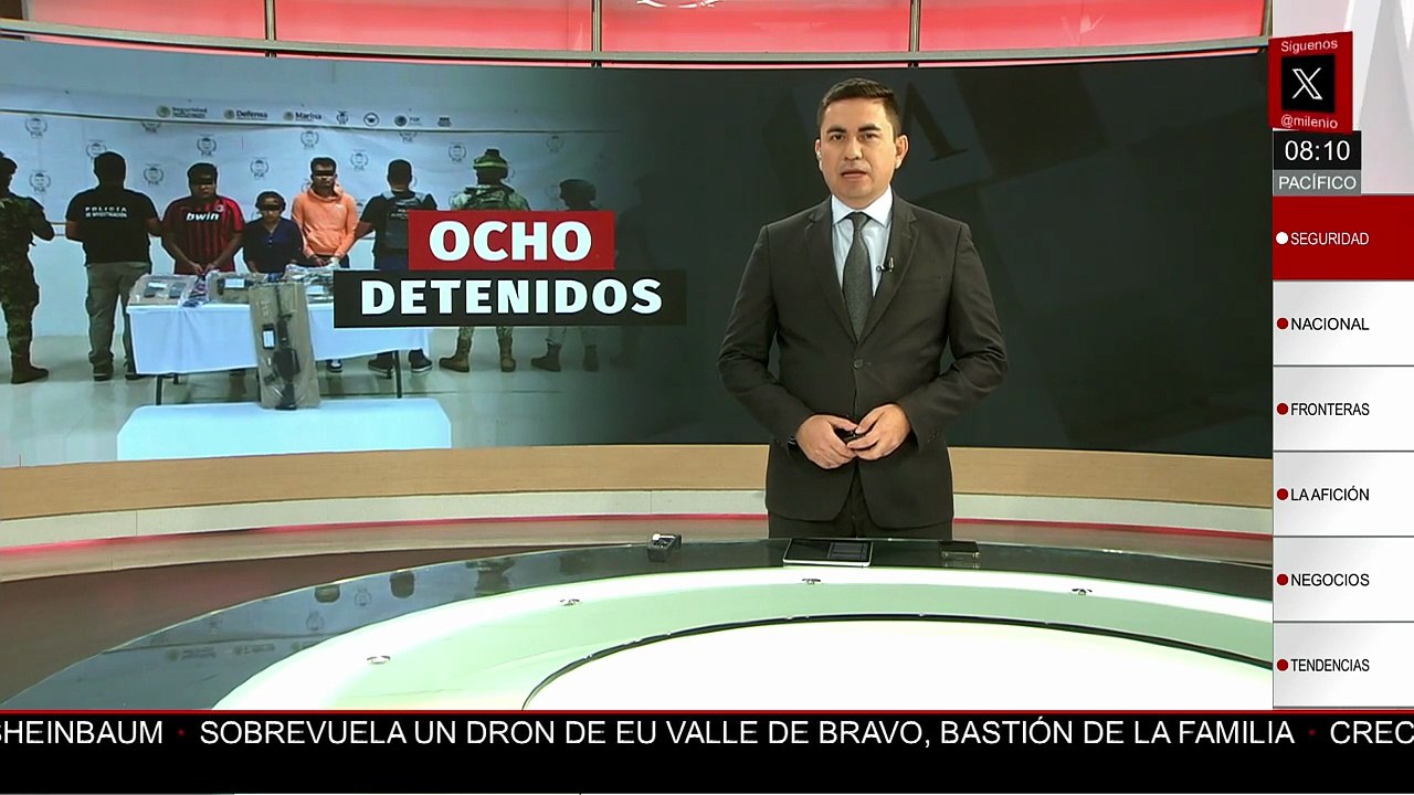 Detienen a ocho y aseguran 16 armas en operativo contra narcomenudeo en Playa del Carmen