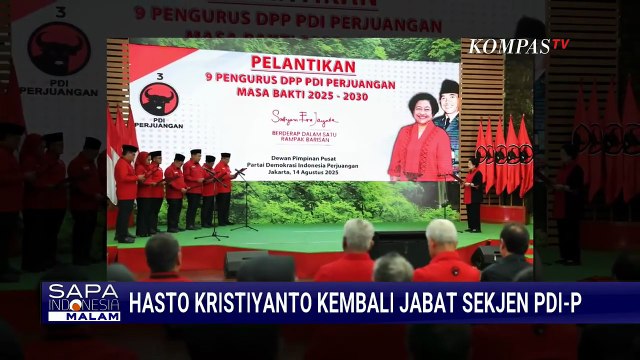 Hasto Kembali Ditunjuk Jadi Sekjen, Politisi PDIP: Hak Prerogatif Bu Megawati | SAPA MALAM