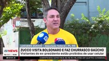 “Revoltante vê-lo de tornozeleira”, diz Zucco após visitar Bolsonaro | TEMPO REAL