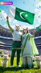 Cat Family’s Stadium Celebration 🐾💚 | Independence Day Festival Vibes