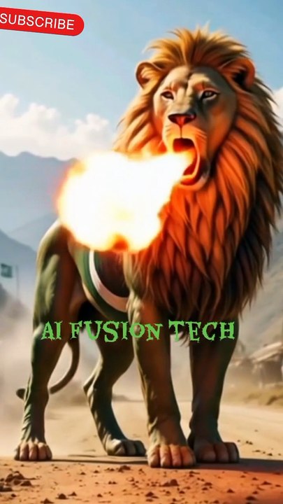 "Pakistani Flag Lion 🔥🦁 | Fire-Breathing King of Independence Day"
