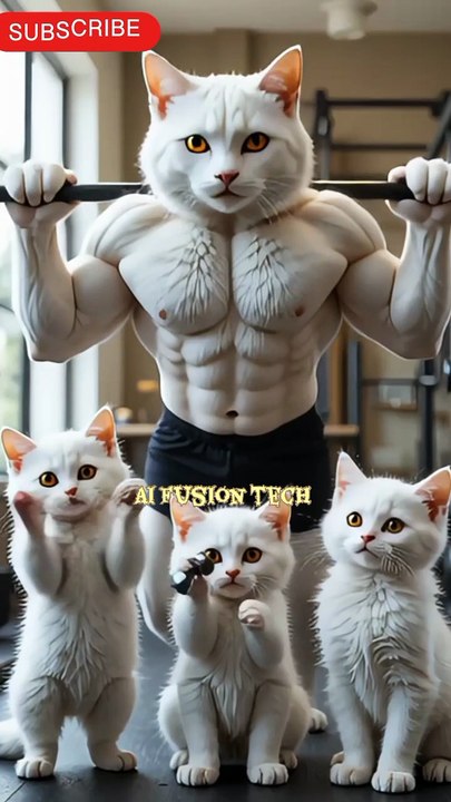 Cat Heavy Lift Challenge! 💪😹 Funny Gym Cat Workout