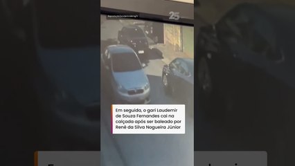 Câmera de segurança flagra momento em que gari é baleado por empresário em BH #shorts