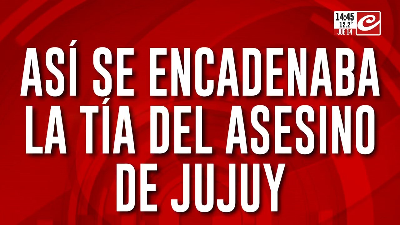 Así se encadenaba la tía del asesino de Jujuy