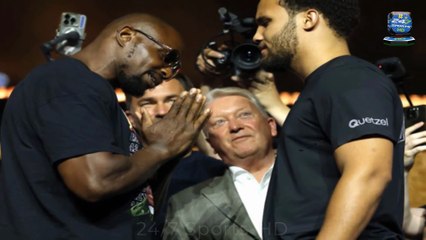 ‘Drop the act’ – Moses Itauma and Dillian Whyte in awkward exchange over SUNGLASSES as pair face off for final time