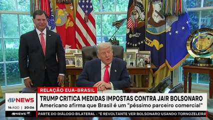Trump critica medidas impostas pelo STF contra Jair Bolsonaro