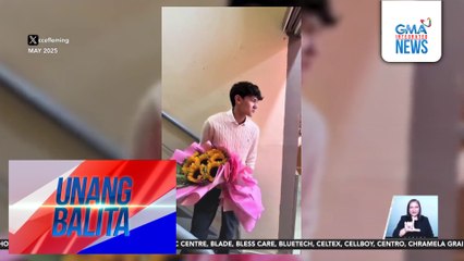 Josh Ford, sinorpresa si Kira Balinger ng flowers sa isang throwback video | Unang Balita
