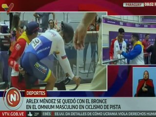 El criollo Arlex Méndez se hace con la presea de bronce en ciclismo de pista masculino