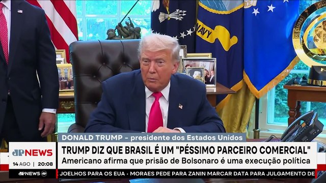 LULA ACUSA TRUMP DE SER INSENSATO AO ADOTAR NOVAS SANÇÕES | JORNAL JOVEM PAN - 14/08/2025