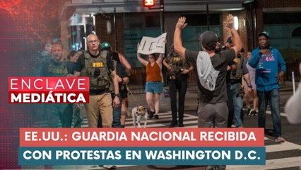 Protestaron en Washington contra la federalización de la fuerza policial del distrito de Columbia ENCLAVE MEDIÁTICA 14-08-2025