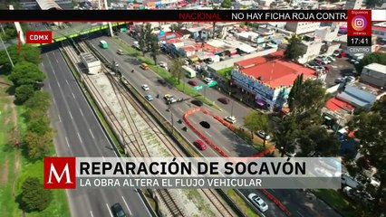 En la Ciudad de México, se hizo un socavón en la calzada Ignacio Zaragoza