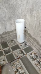 cut the ceramic circumference at the corner