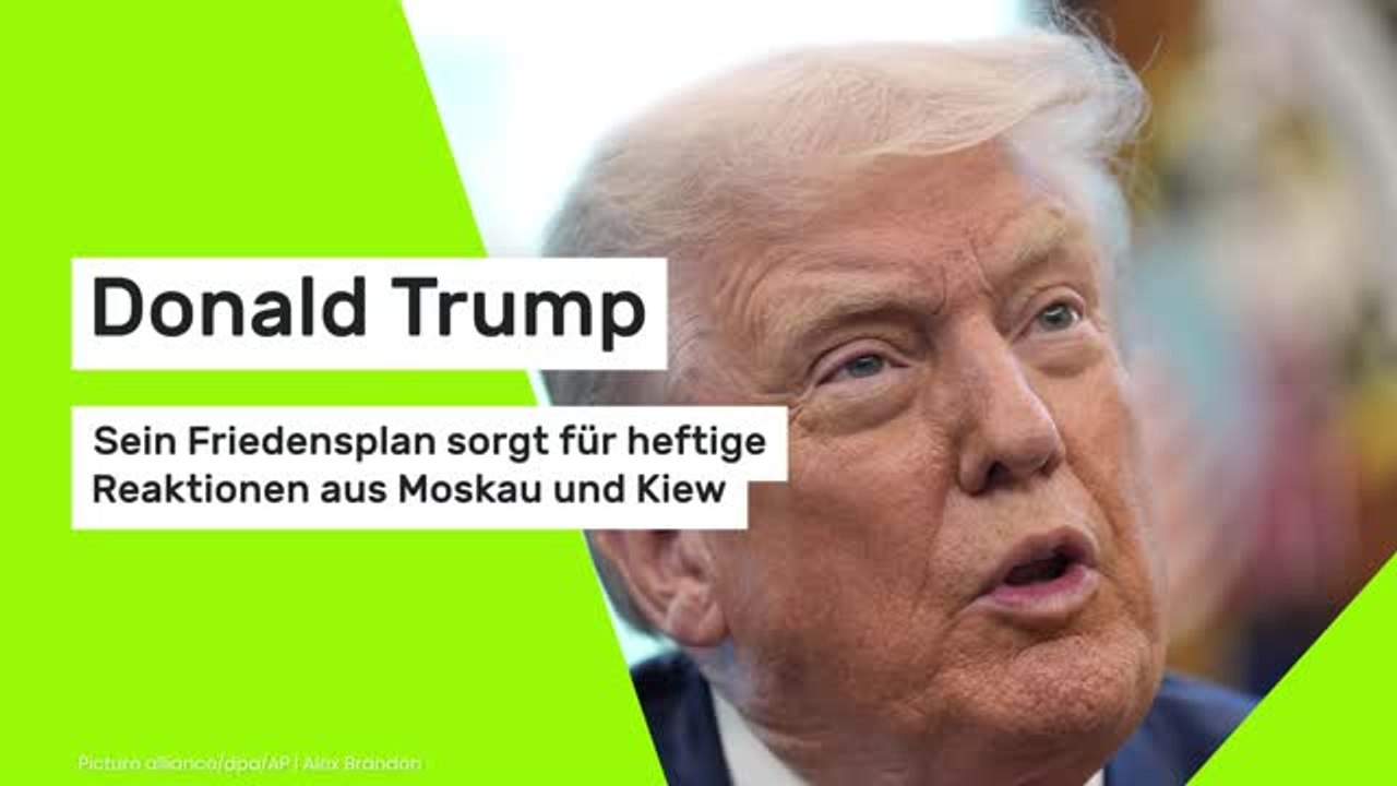 Donald Trump: Sein Friedensplan sorgt für heftige Reaktionen aus Moskau und Kiew