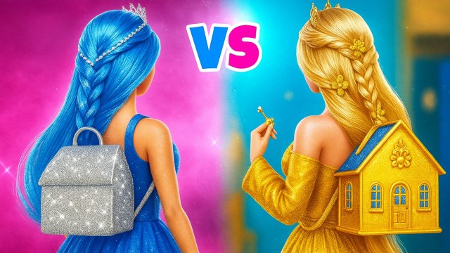 GUERRE de Mode & Beauté BLEU vs JAUNE ! 💅👗 Maquillage, Coiffure & Couronnes DIY