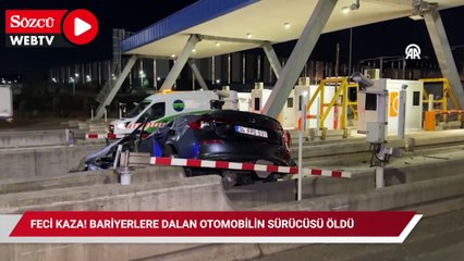 Feci kaza! Bariyerlere dalan otomobilin sürücüsü öldü