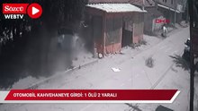 Otomobil kahvehaneye girdi: 1 ölü 2 yaralı