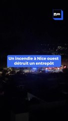 Un important incendie à Nice ouest ravage un entrepôt de pneumatiques