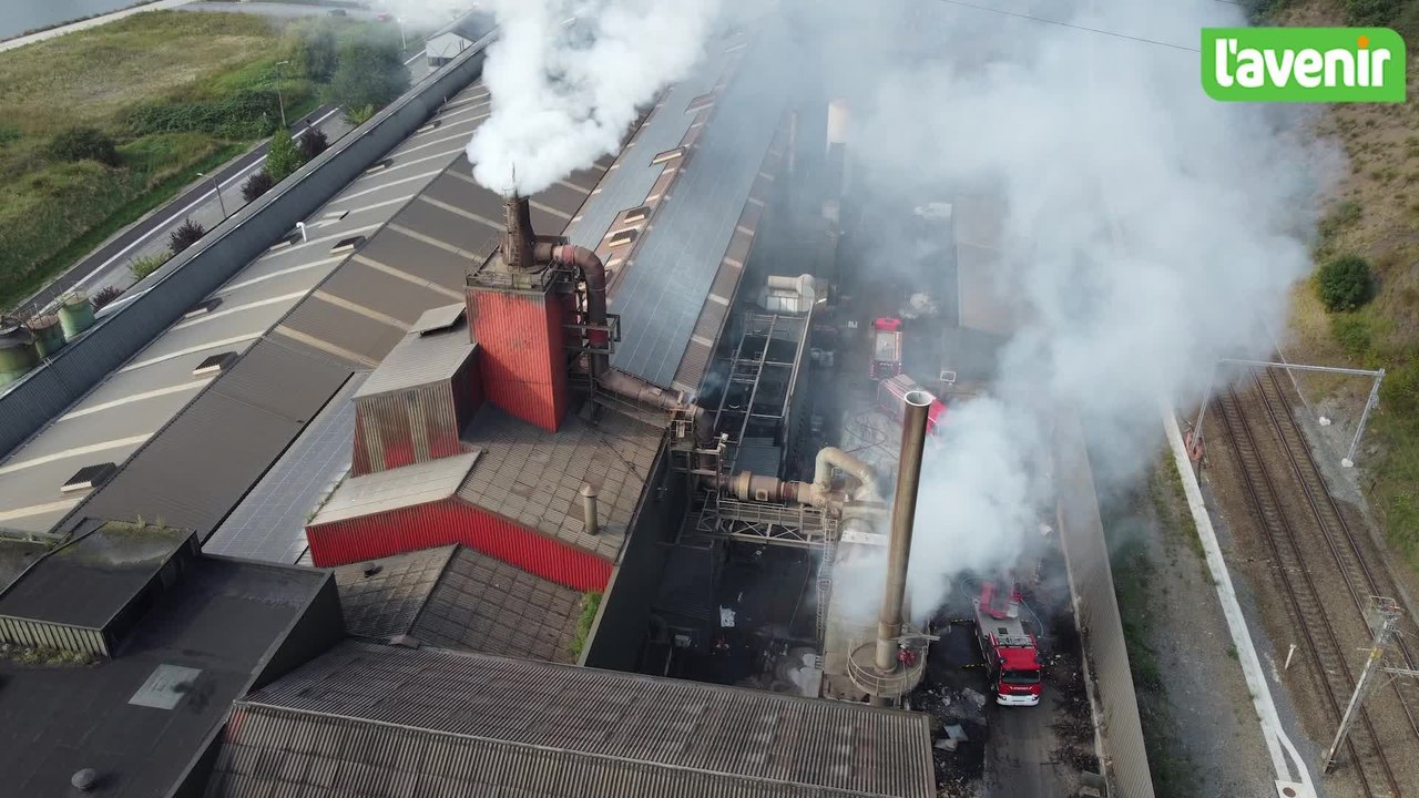 Incendie aux ateliers Fondatel Lecomte à Andenn...