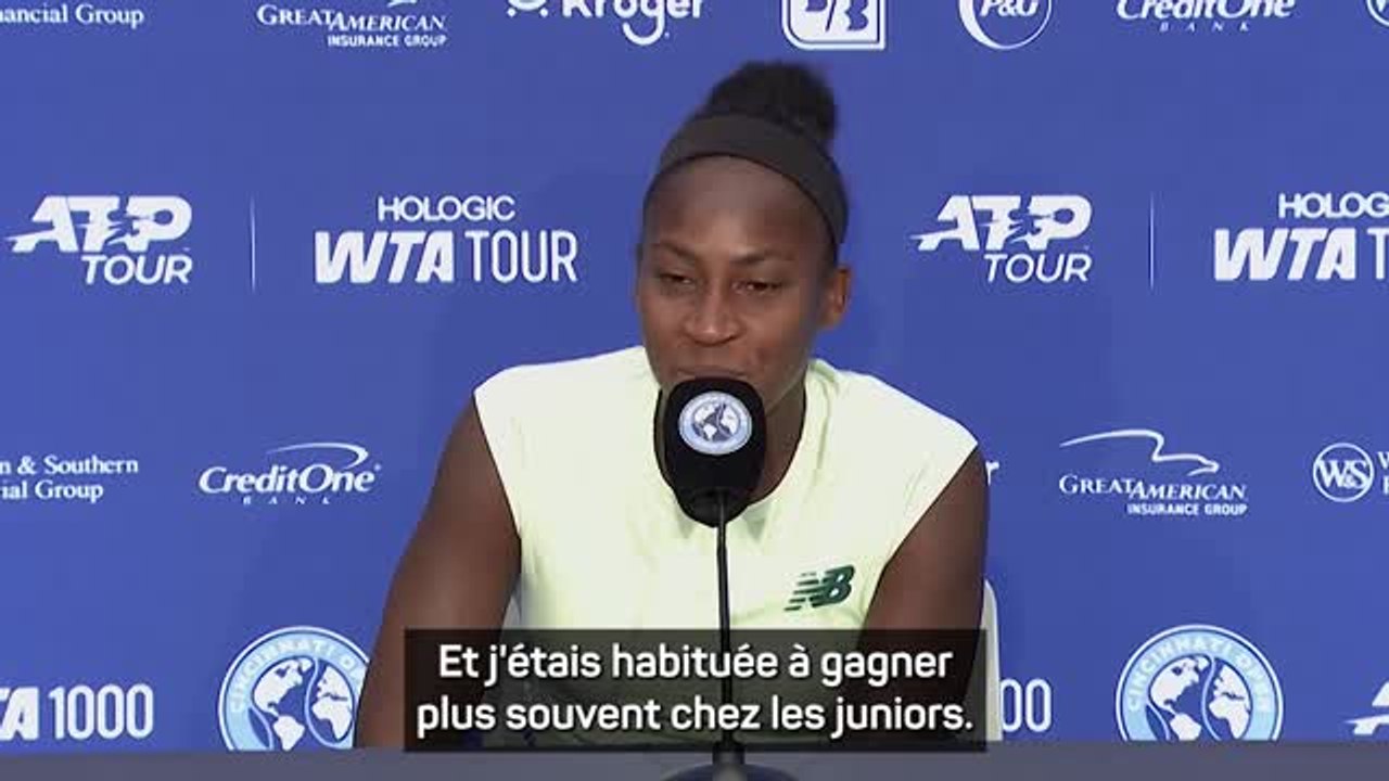 Cincinnati - Gauff : "J'essaie d'apprécier davantage les petites victoires"
