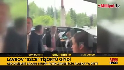 Alaska'da Trump-Putin Zirvesi: Nefesler tutuldu, Lavrov Soyvetler Birliği yazılı sweatshirt ile geldi!
