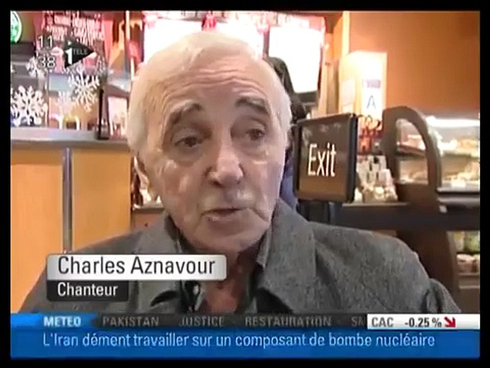 Johnny Hallyday hospitalisé – Reportage I-Télé avec Charles Aznavour (15 décembre 2009)