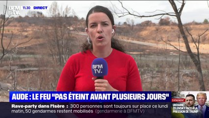 Aude: l'incendie ne sera "pas éteint avant plusieurs jours", touché par des reprises du fait des températures élevées