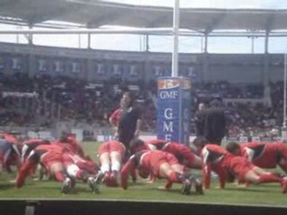 stade toulousain échauffement