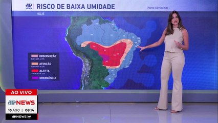 Umidade do ar baixa coloca áreas do Brasil em alerta de emergência | Previsão do Tempo