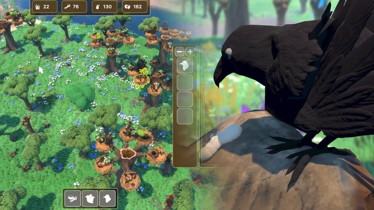 Aufbauspiel aus der Vogelperspektive: In Crowded baut ihr eine Stadt nur für Krähen