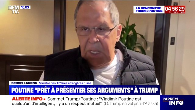 Sommet Trump/Poutine: Nous savons que nous avons des arguments et une position claire , affirme Sergei Lavrov, ministre des Affaires étrangères russe