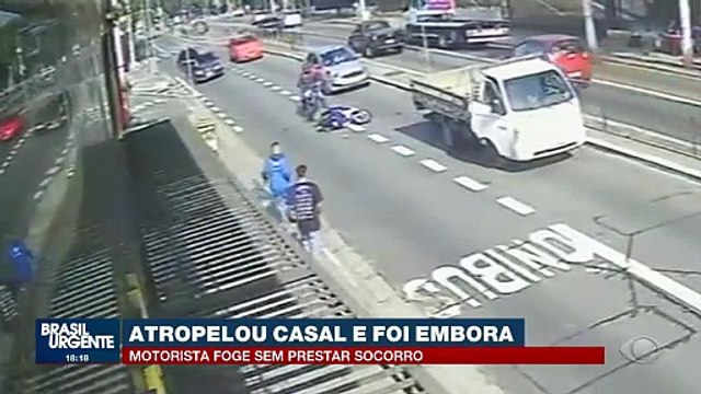 Casal é atropelado e motorista foge sem prestar socorro